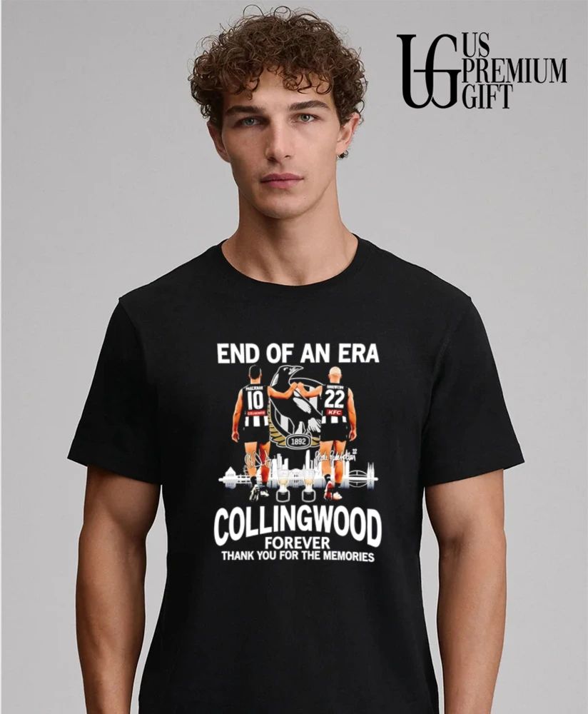 Scott Pendlebury and Steele Sidebottom Collingwood Forever End of an Era signature shirt