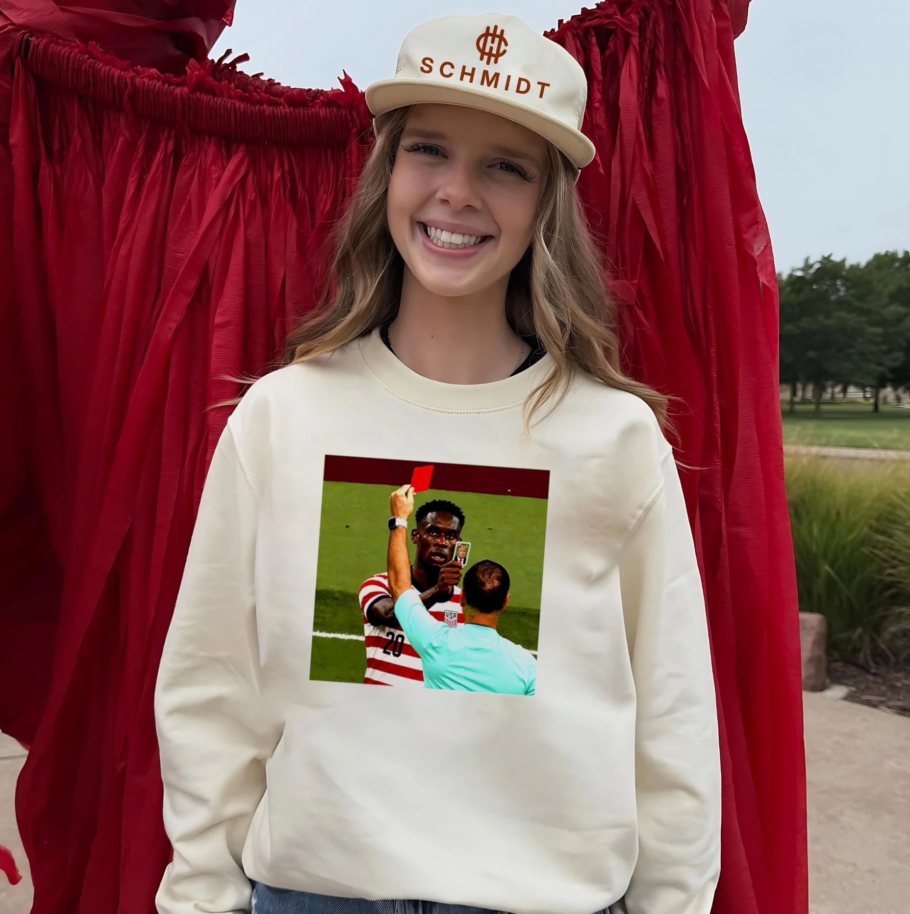 Folarin Balogun USMNT Trump Card Red Card Meme shirt