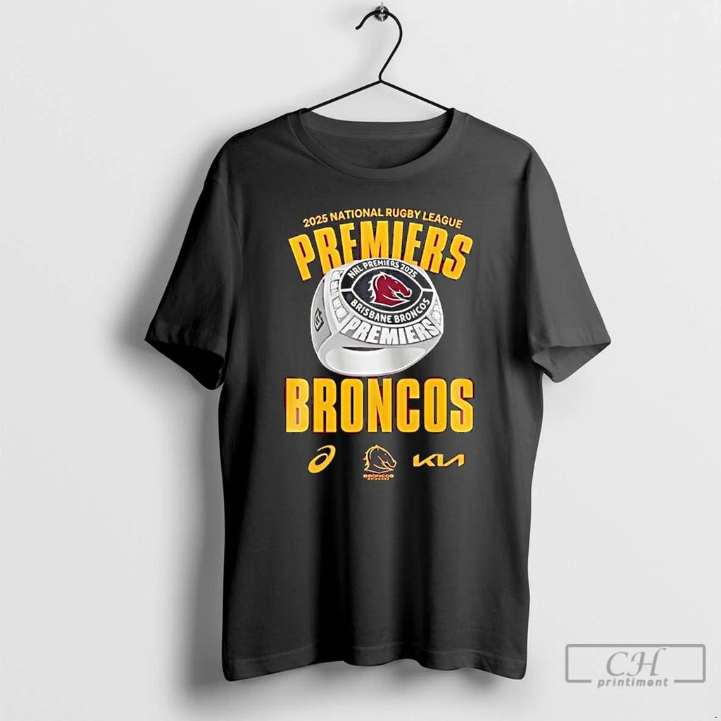 Classic Brisbane Broncos National Rugby League Premiership Champions 2025 T Shirts Hoodie Longsleeve