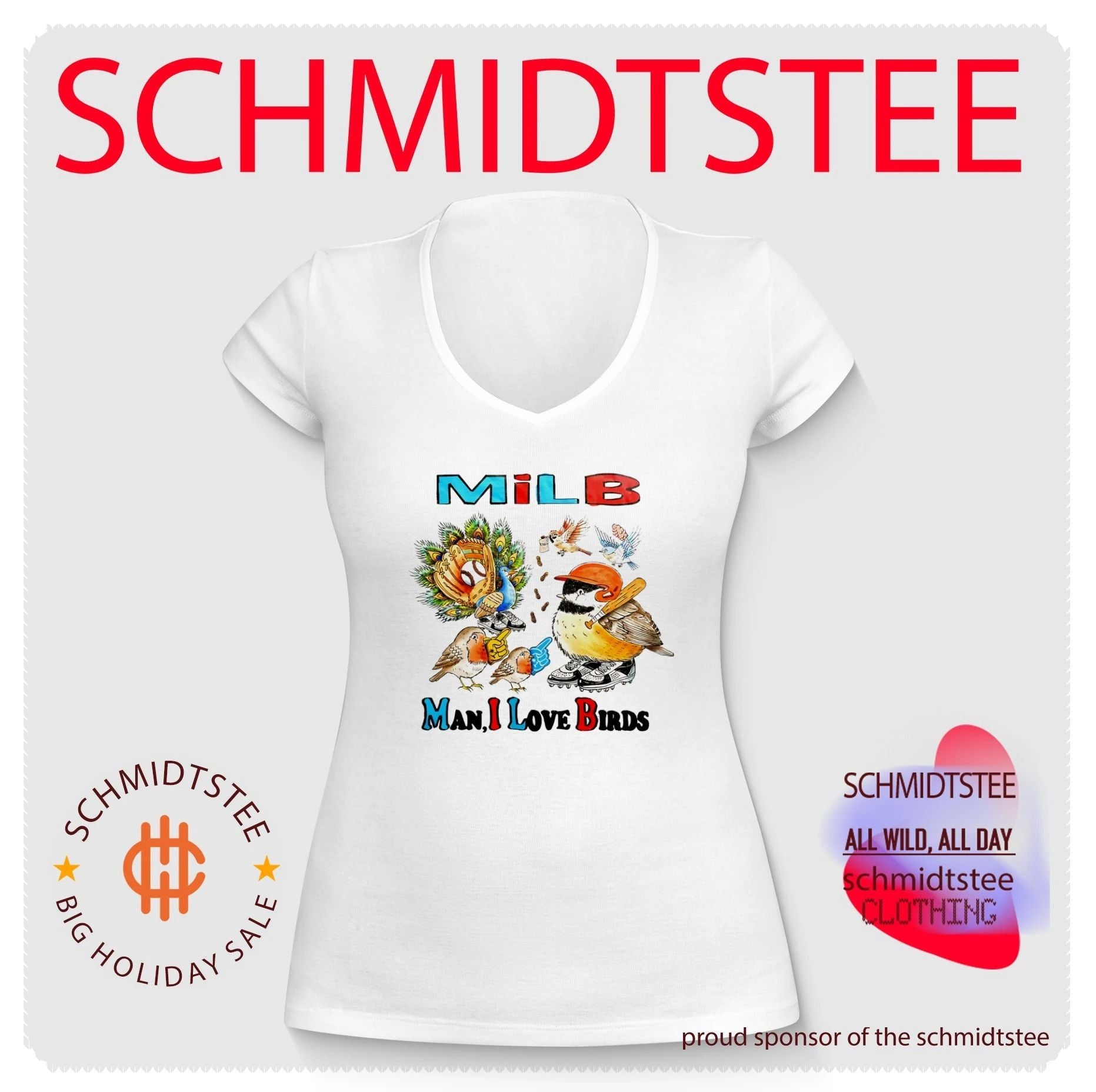 MiLB Man I Love Birds Baseball Bird Watching shirt