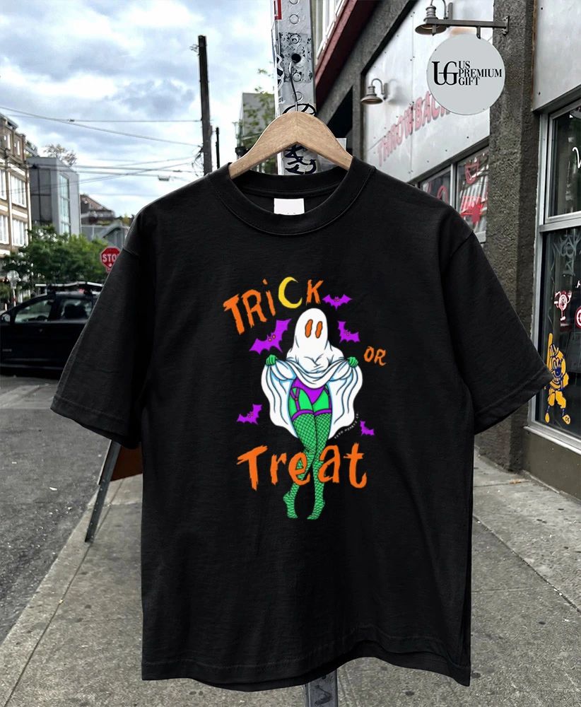 Ghost pinup Trick or Treat Halloween shirt