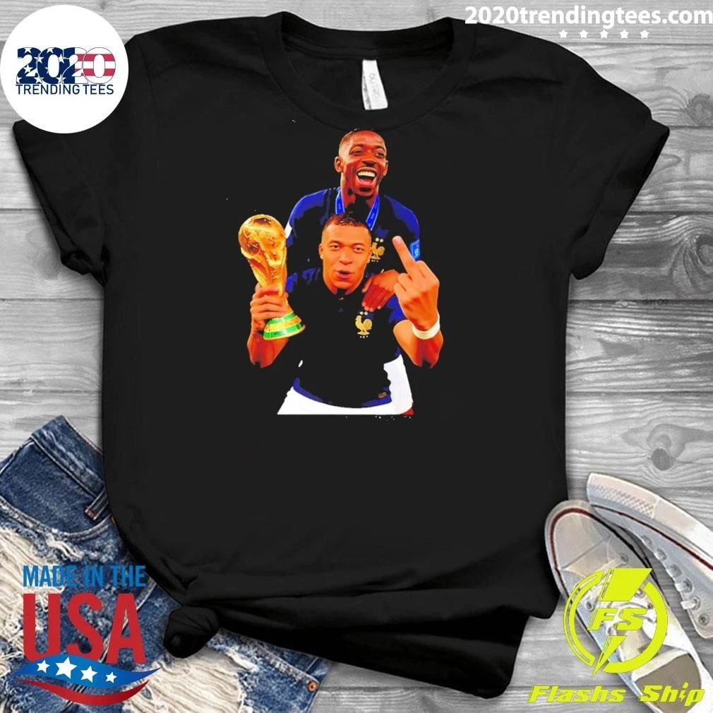 Kylian Mbappe and Ousmane Dembele France National Team Collage Trophy Shirt