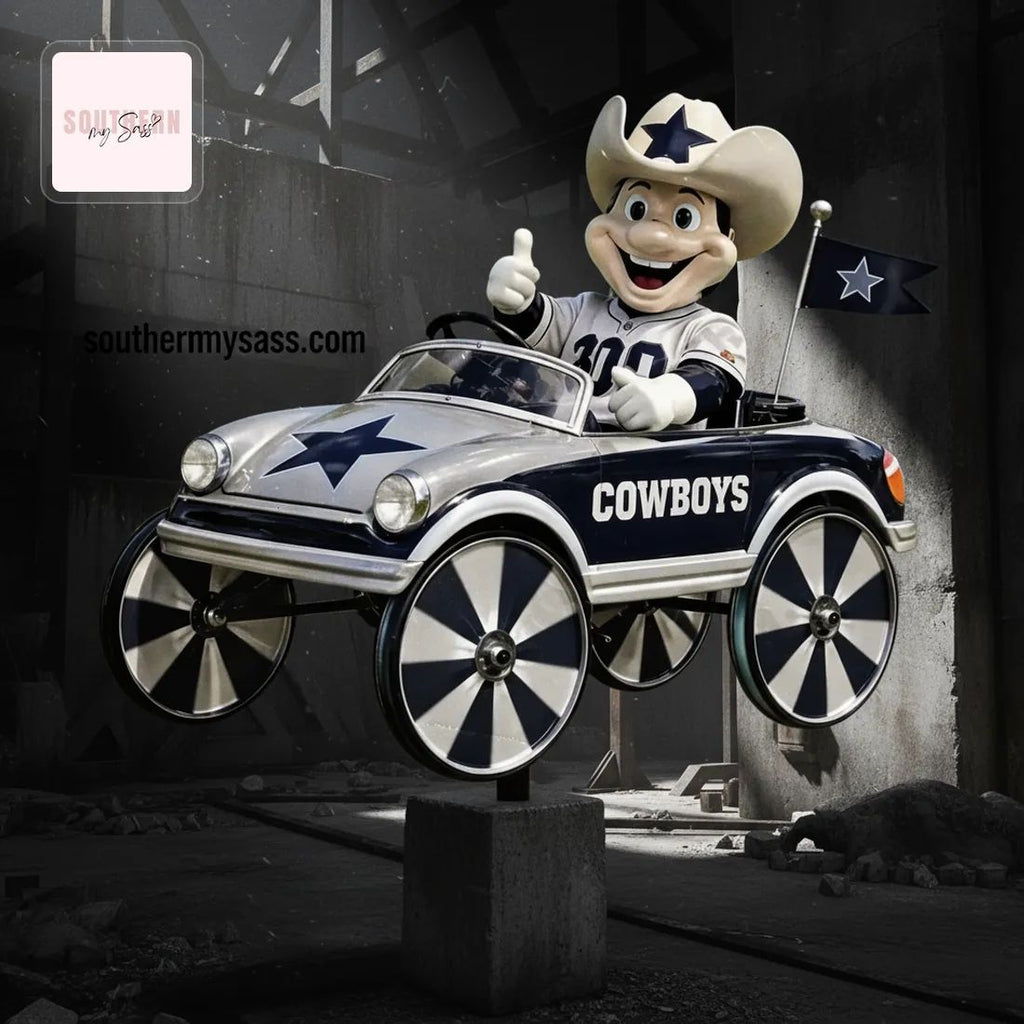 Dallas Cowboys Rowdy Mascot Car Garden Wind Spinner