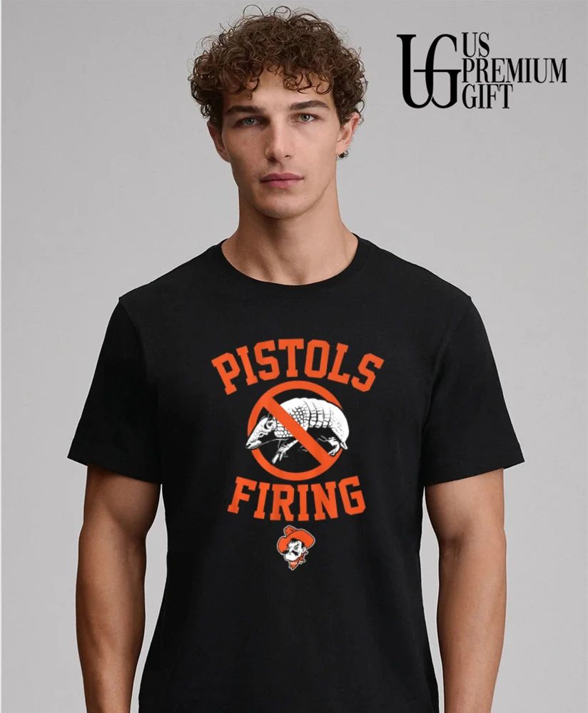 Pistols Firing Oklahoma State Cowboys football logo shirt