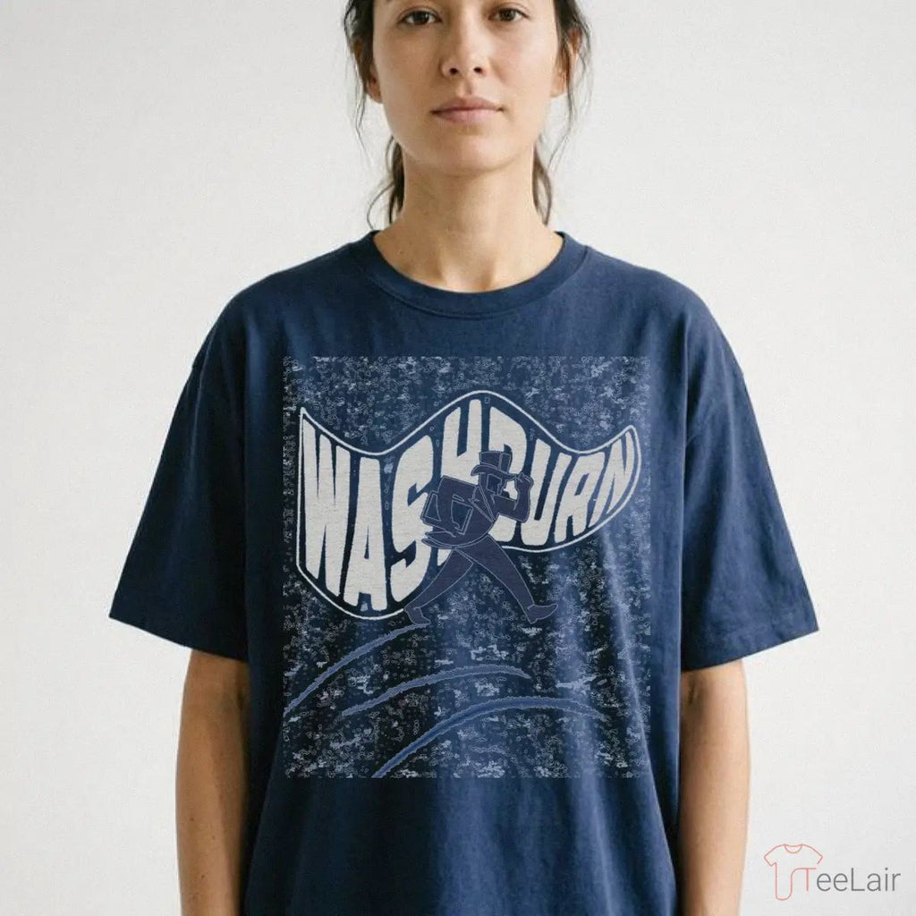 Washburn Waving Flag Vintage Blue T-Shirt
