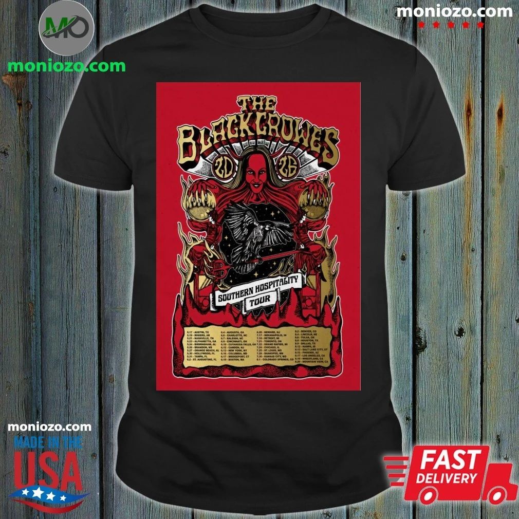 The Black Crowes Southern Hospitality Tour 2026 Poster Shirt