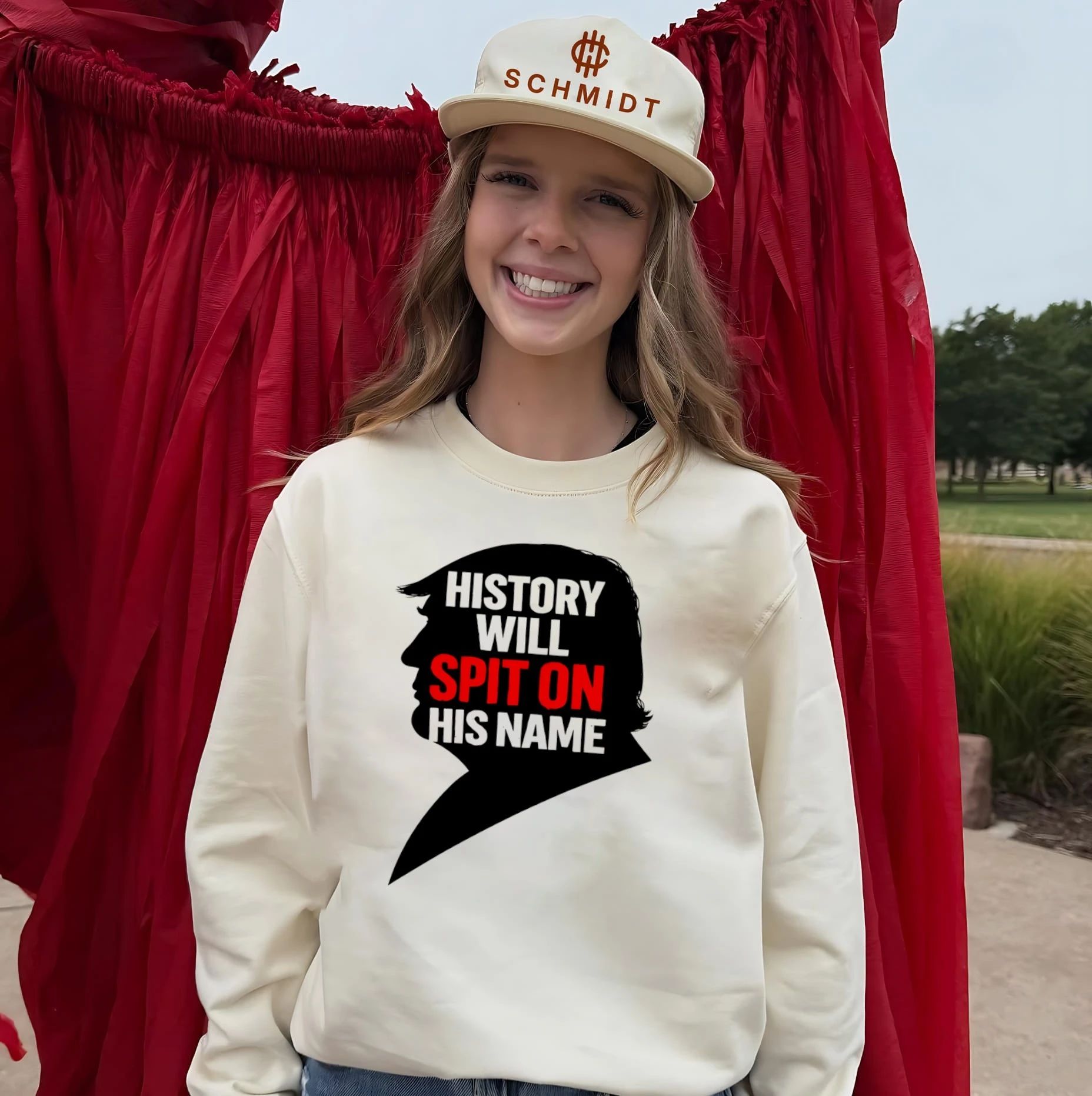 History Will Spit on Donald Trump Name Political Protest shirt
