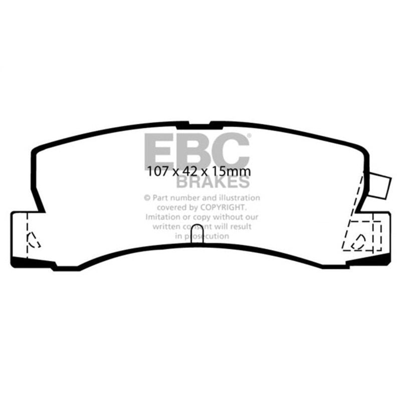 EBC 86-92 Toyota Corolla 1.6 Yellowstuff Rear Brake Pads