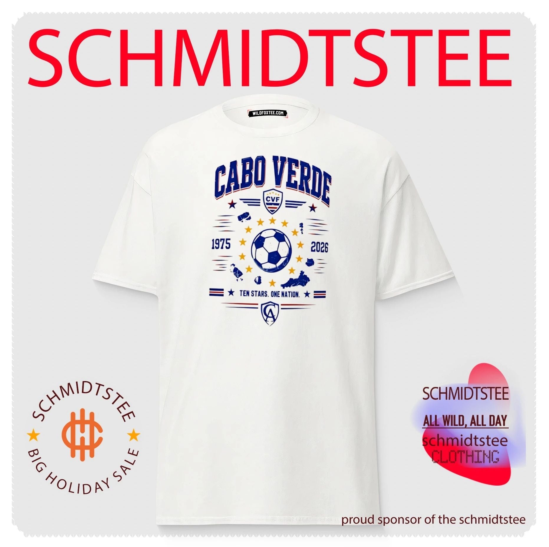 Cabo Verde Ten Stars One Nation 1975-2026 Soccer shirt