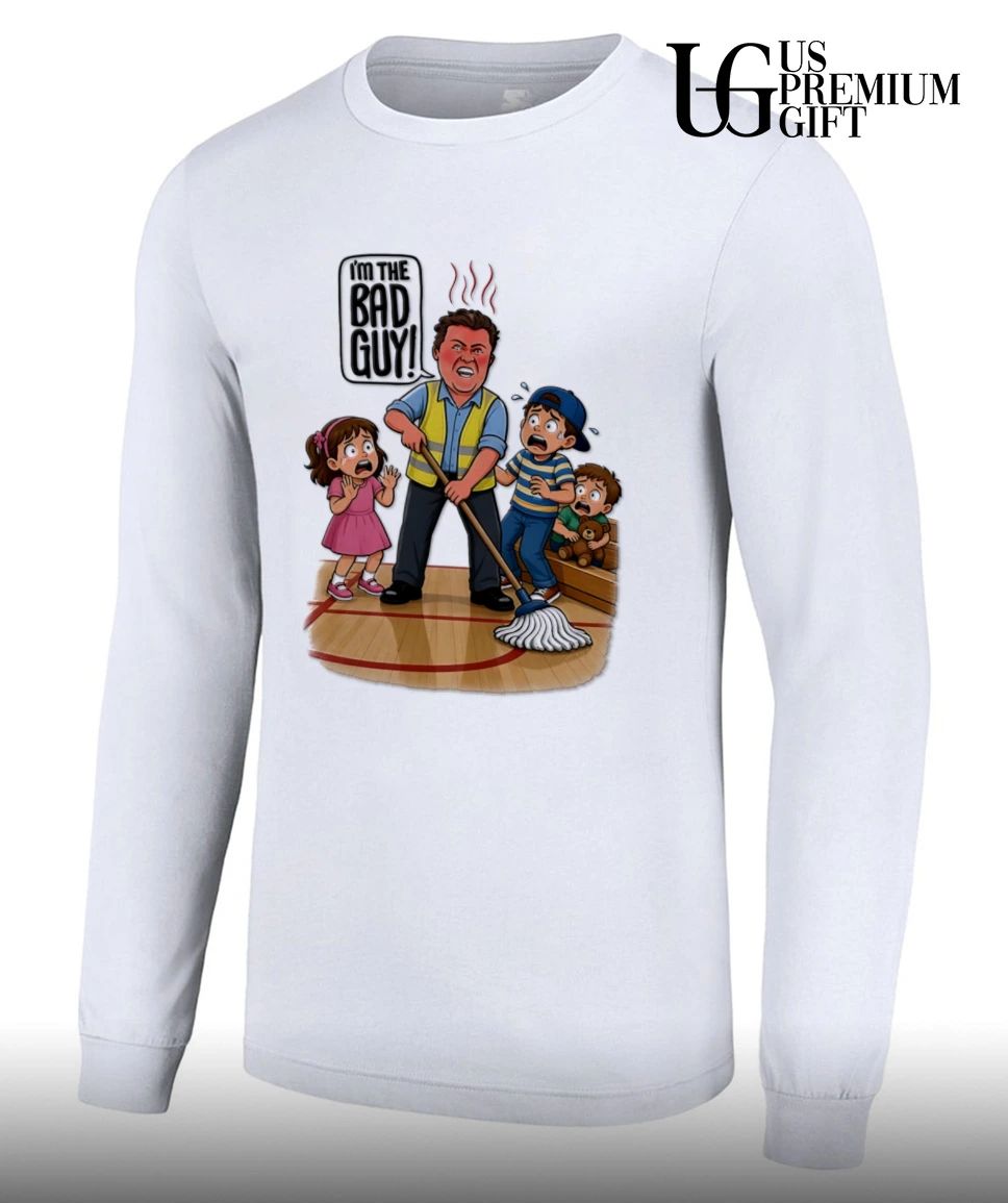 Rico Bosco scream I’m The Bad Guy man mopping shirt