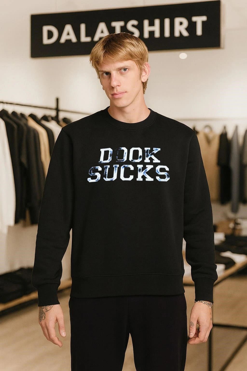 Dook Sucks Distressed Block shirt