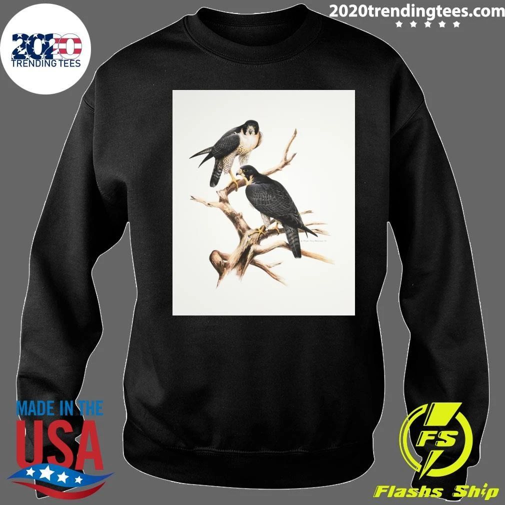 Roger Tory Peterson Peregrines Adult Ash 2026 Tee Shirt