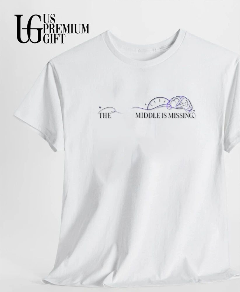The Middle Is Missing brain clock minimalist shirt