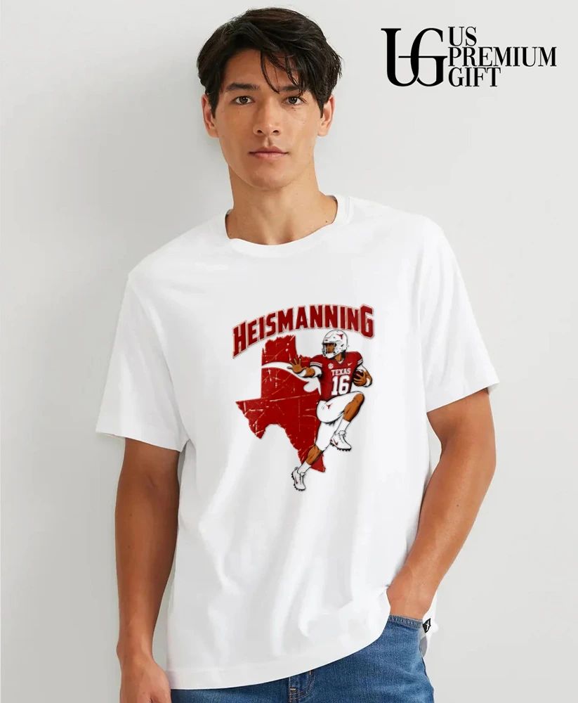 Arch Manning Texas Longhorns Heismanning 16 State Map shirt