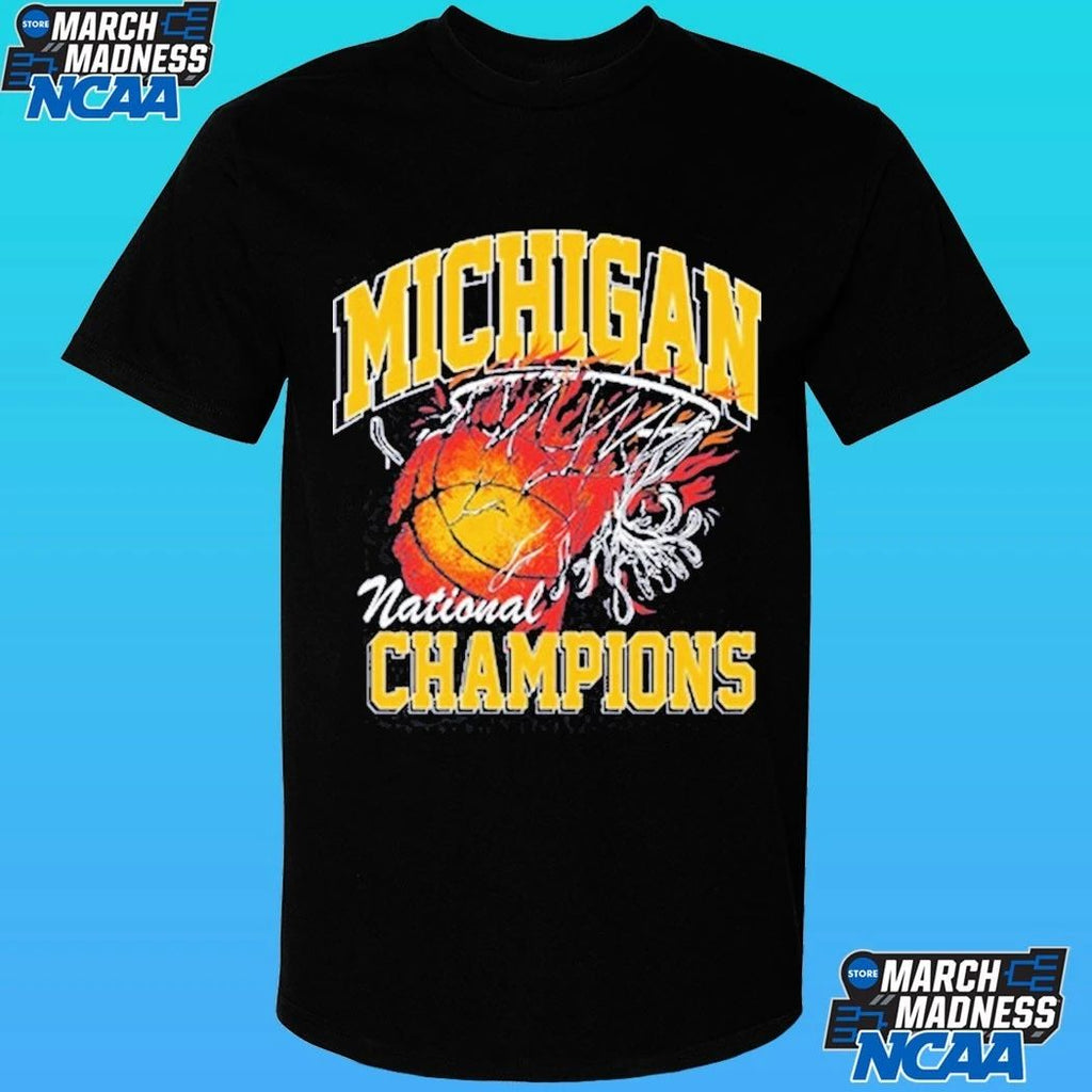 Michigan Wolverines National Champions Flame Shirt