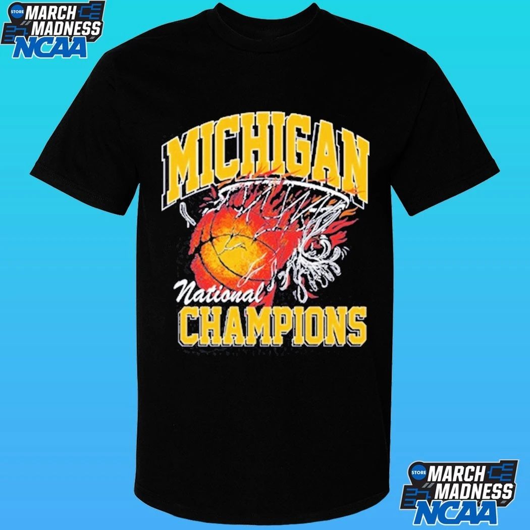 Michigan Wolverines National Champions Flame Shirt