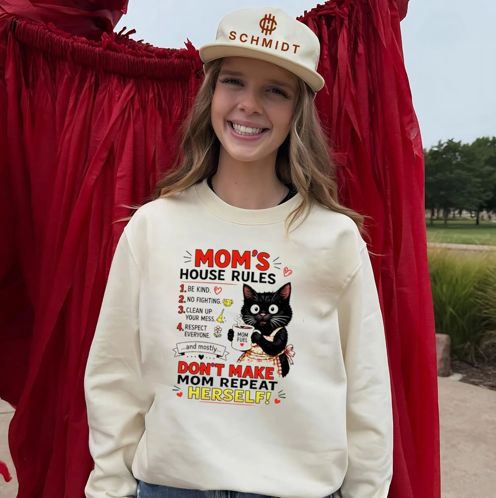 Cat Mom’s house rules don’t make Mom repeat herself shirt