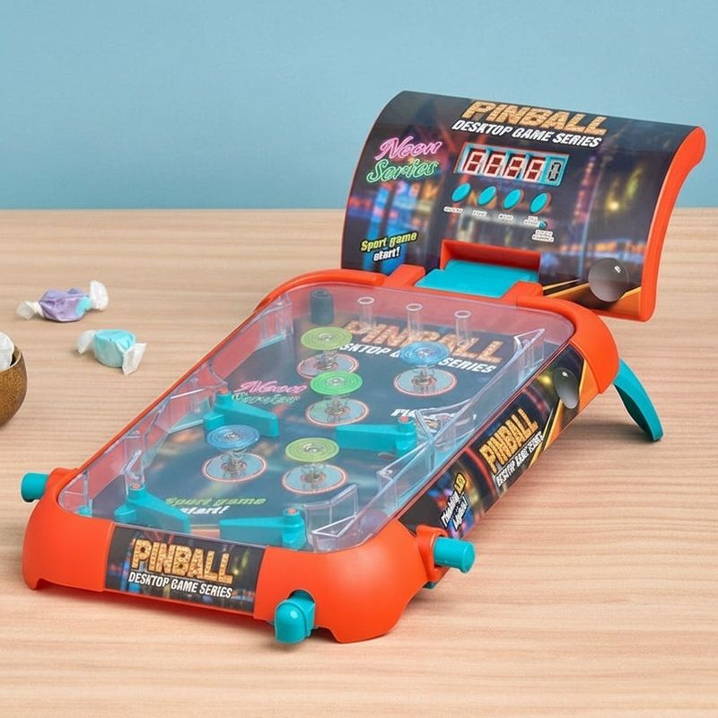 Pinball Table with Light and Sound-Arcade Action with Dual Flipper Controls