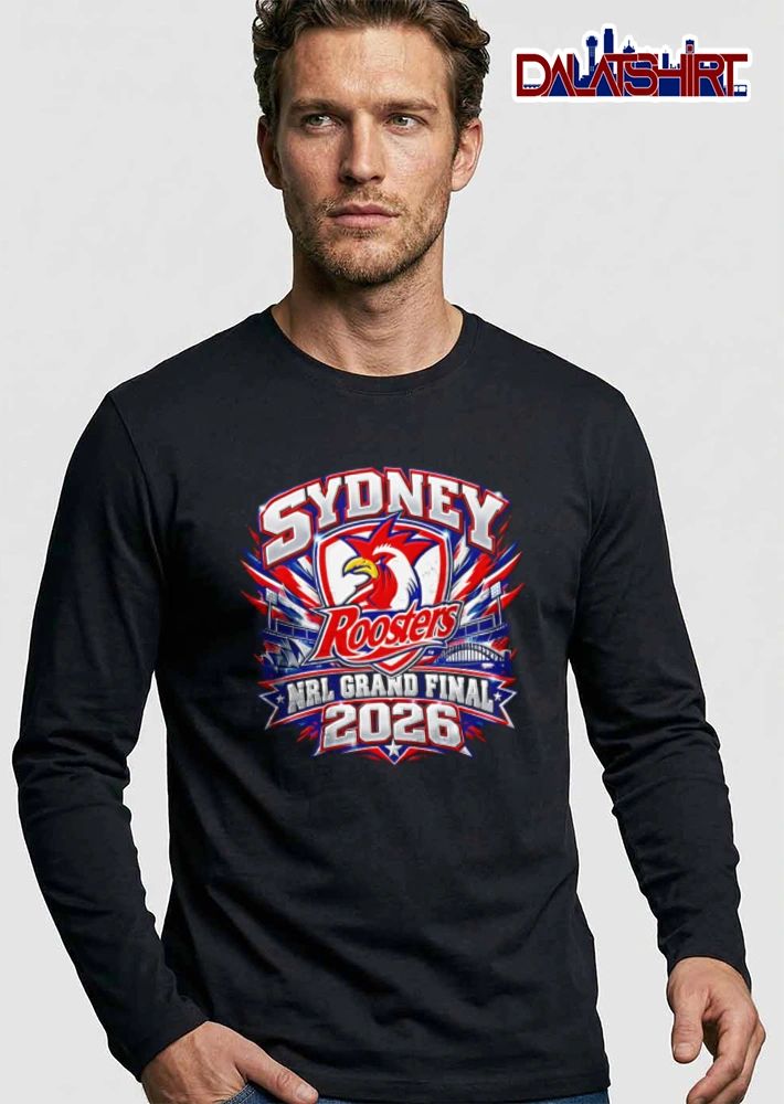 Sydney Roosters rooster mascot shield Sydney opera house 2026 shirt