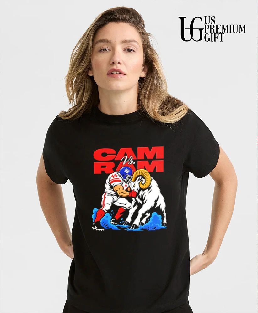 Cam vs Ram New York Giants Football mascot shirt