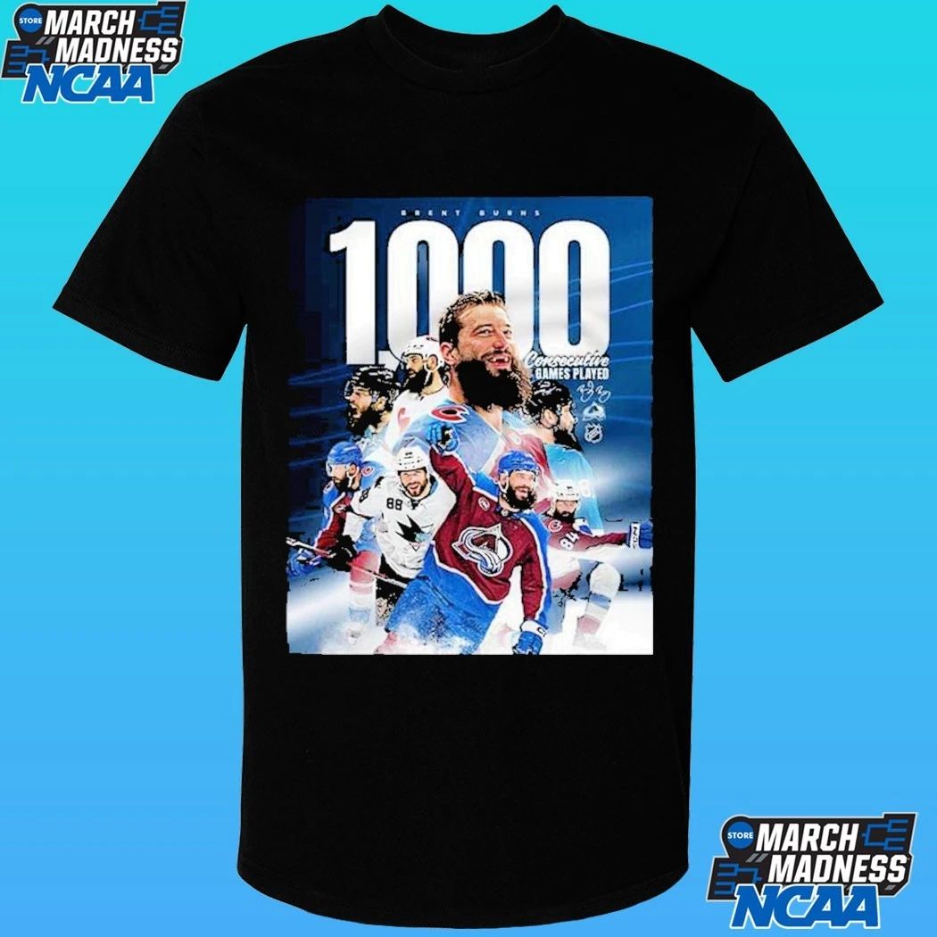 Brent Burns NHL History To Play 1000 Consecutive Regular Season Games Shirt