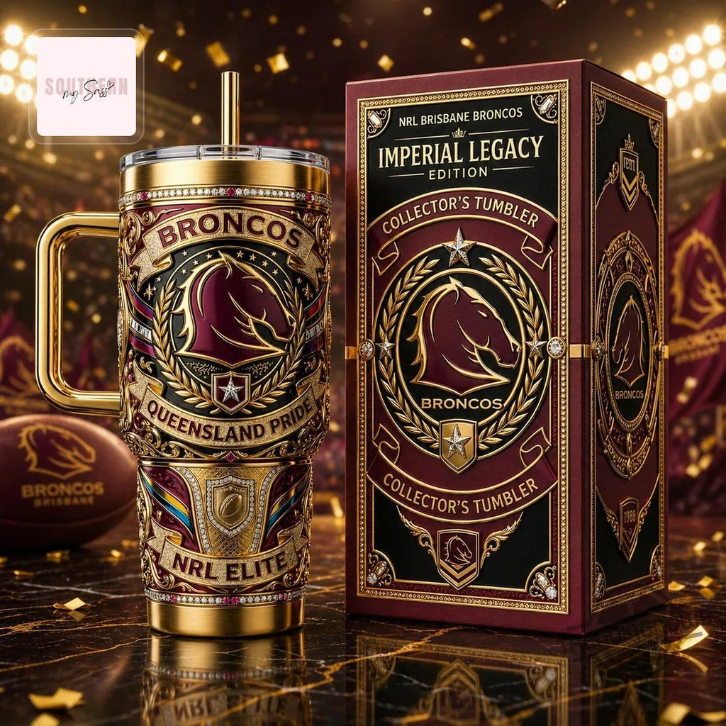 NRL Brisbane Broncos Imperial Legacy Edition Collector’s Gold Tumbler