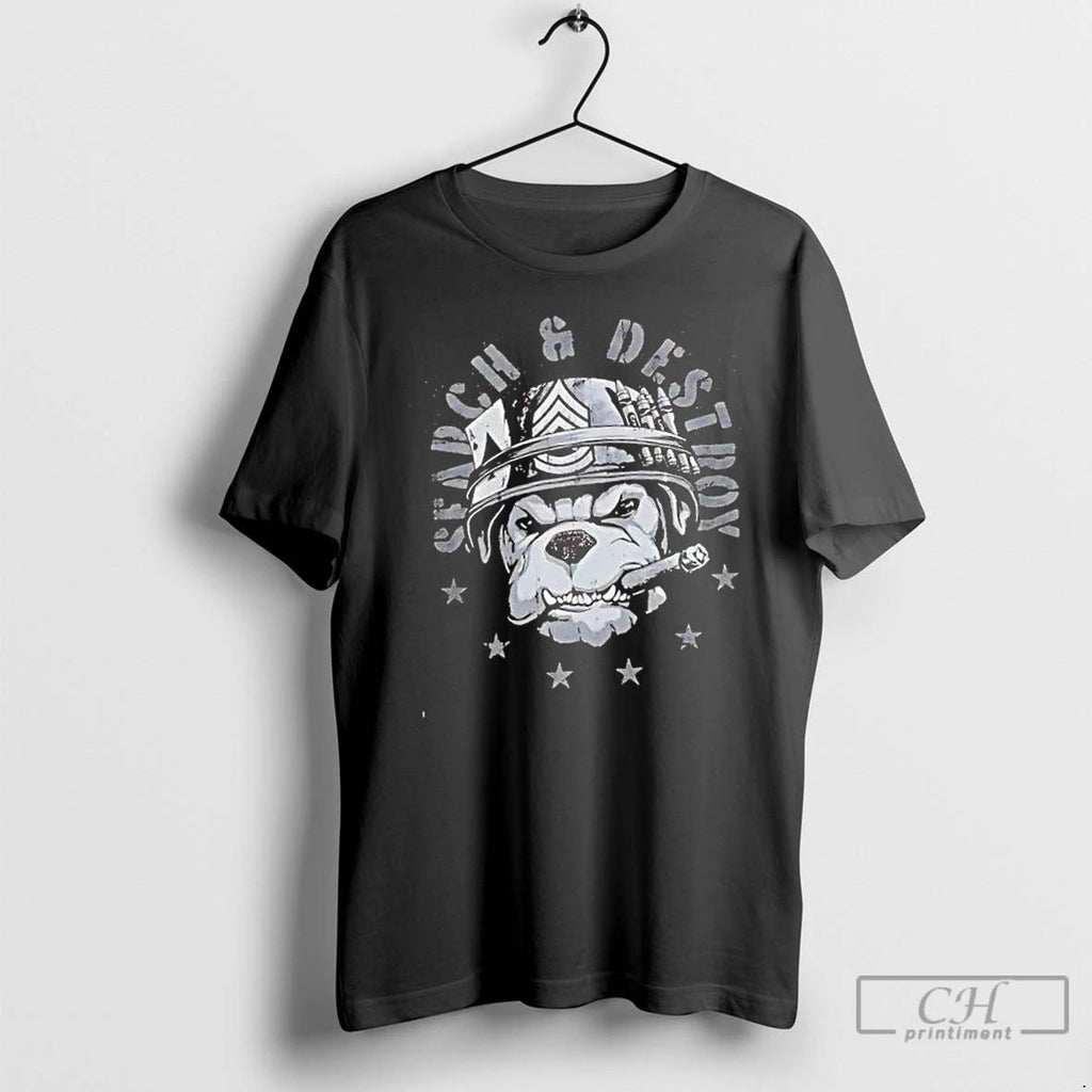 Classic Dog Search And Destroy Enemies T Shirts Hoodie Longsleeve