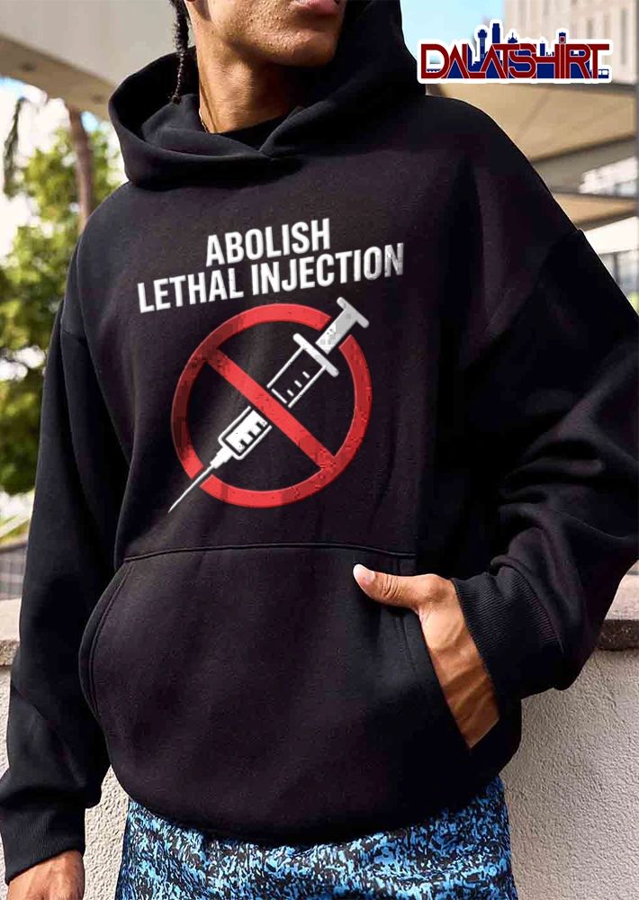 Abolish Lethal Injection red prohibition symbol medical syringe shirt