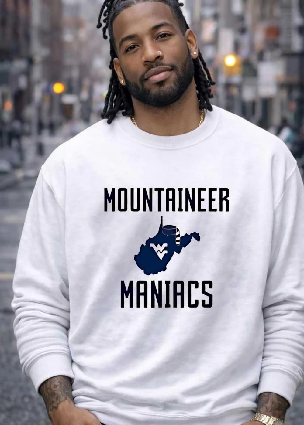 Mountaineer Maniacs West Virginia WV State Logo T-Shirt