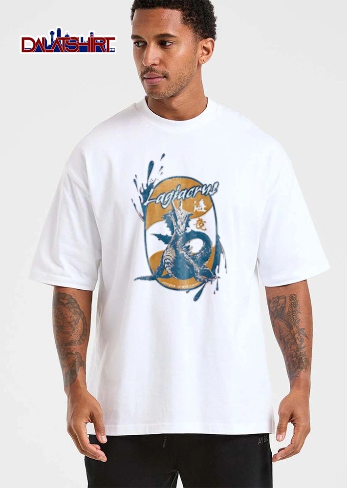 Monster Hunter blue dragon Monster oval frame shirt