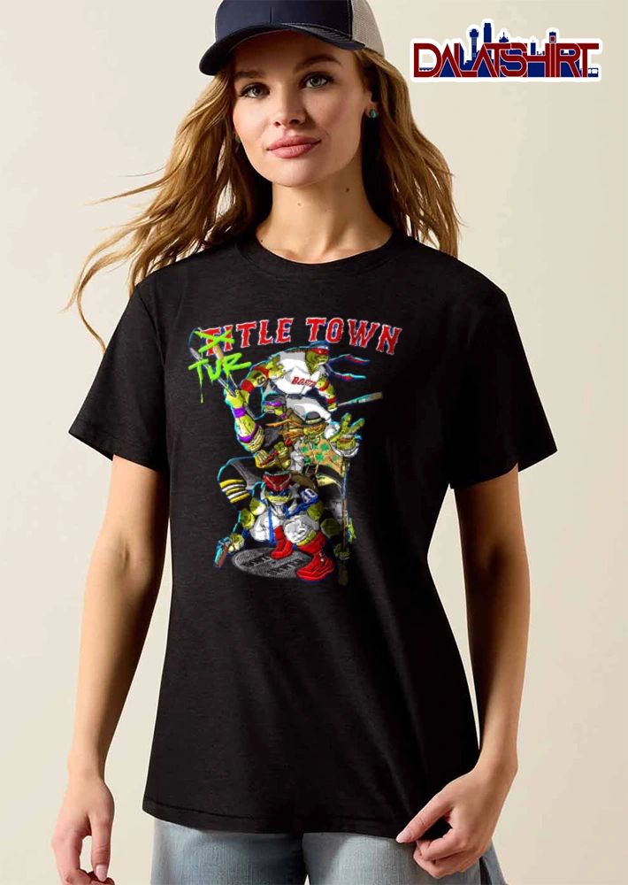 Title town tur turtle sports characters action shirt