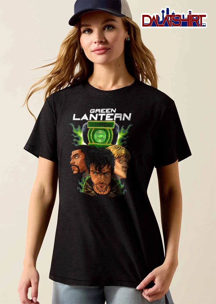 Green Lantern three men Green glowing eyes shirt