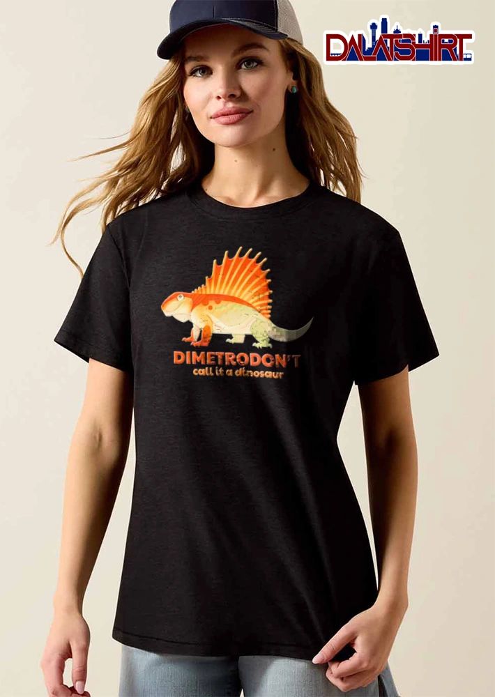 Dimetrodont Call It A Dinosaur dimetrodon orange sail cartoon style shirt