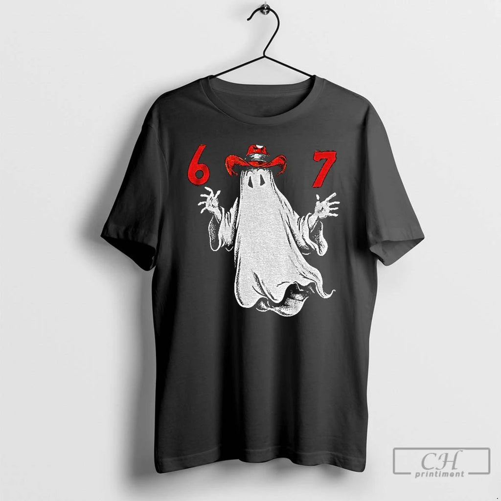Vintage Halloween 67 Six Seven Spooky Ghost Graphic T Shirts