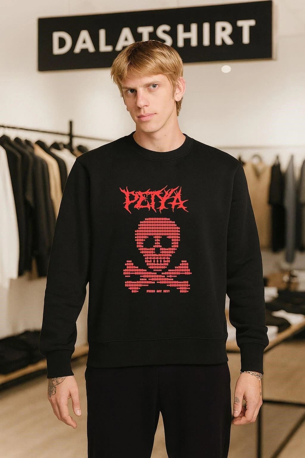 Petya Ransomware Skull and Crossbones Press Any Key shirt