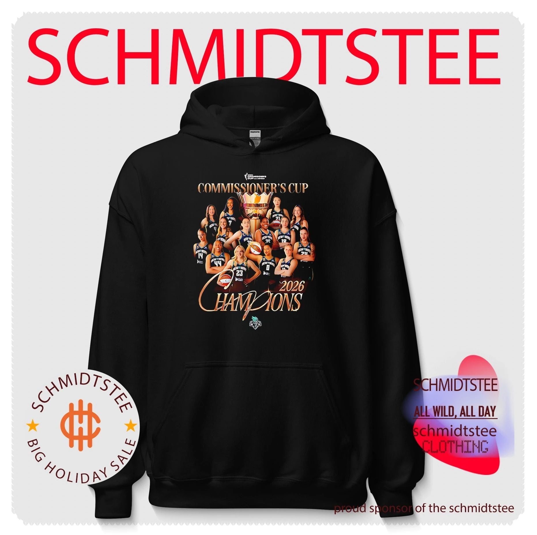 New York Liberty 2026 WNBA Commissioner’s Cup team collage shirt
