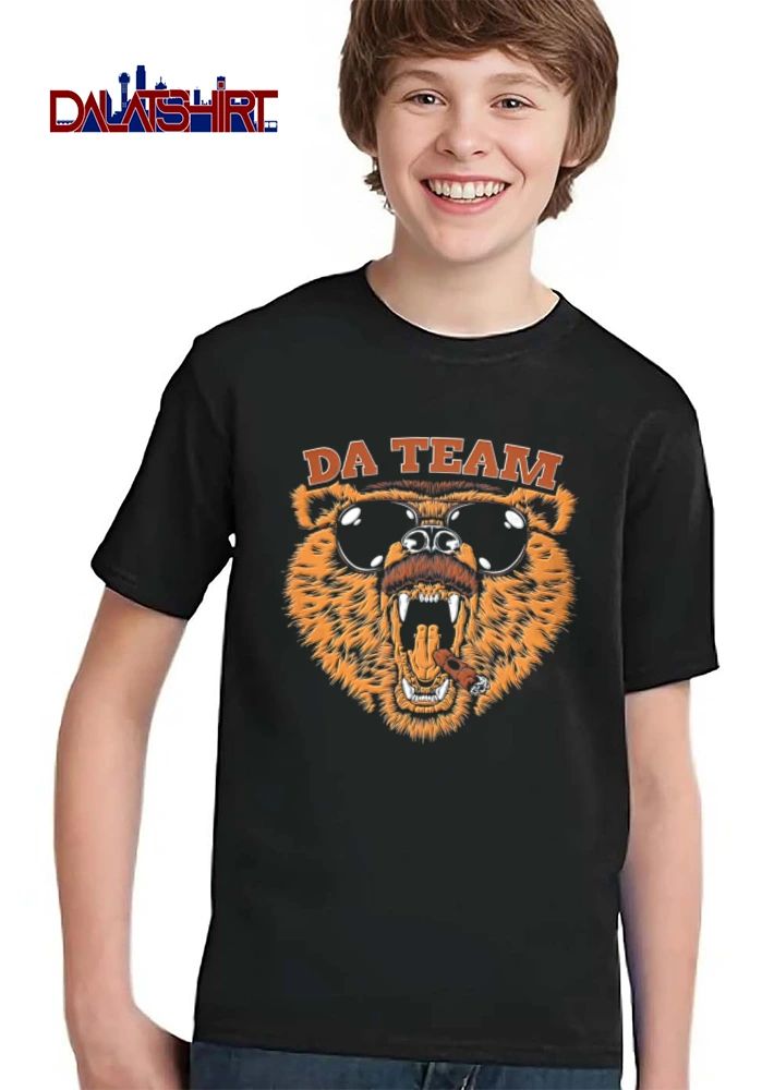 DA Team bear wearing sunglasses mustache cigar shirt