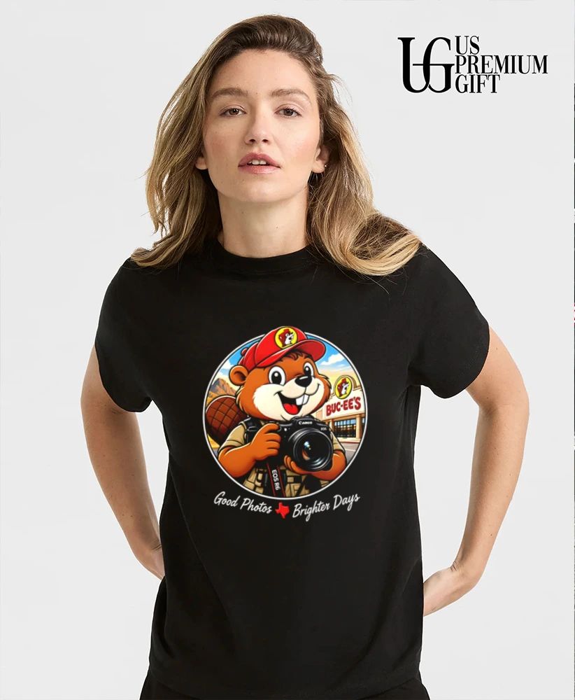 Buc-ee’s Photographer good photos brighter days capture explore repeat shirt