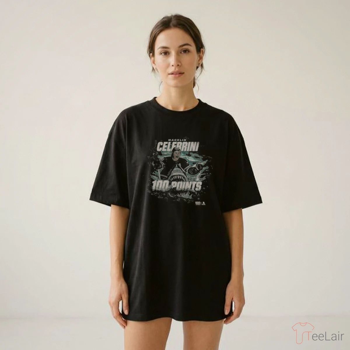 Macklin Celebrini San Jose 100 Points WHT Shirt
