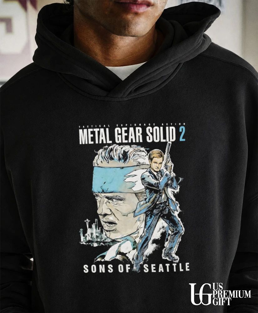 Solid Snake Raiden Metal Gear Solid 2 Tactical Espionage Action Sons of Seattle shirt