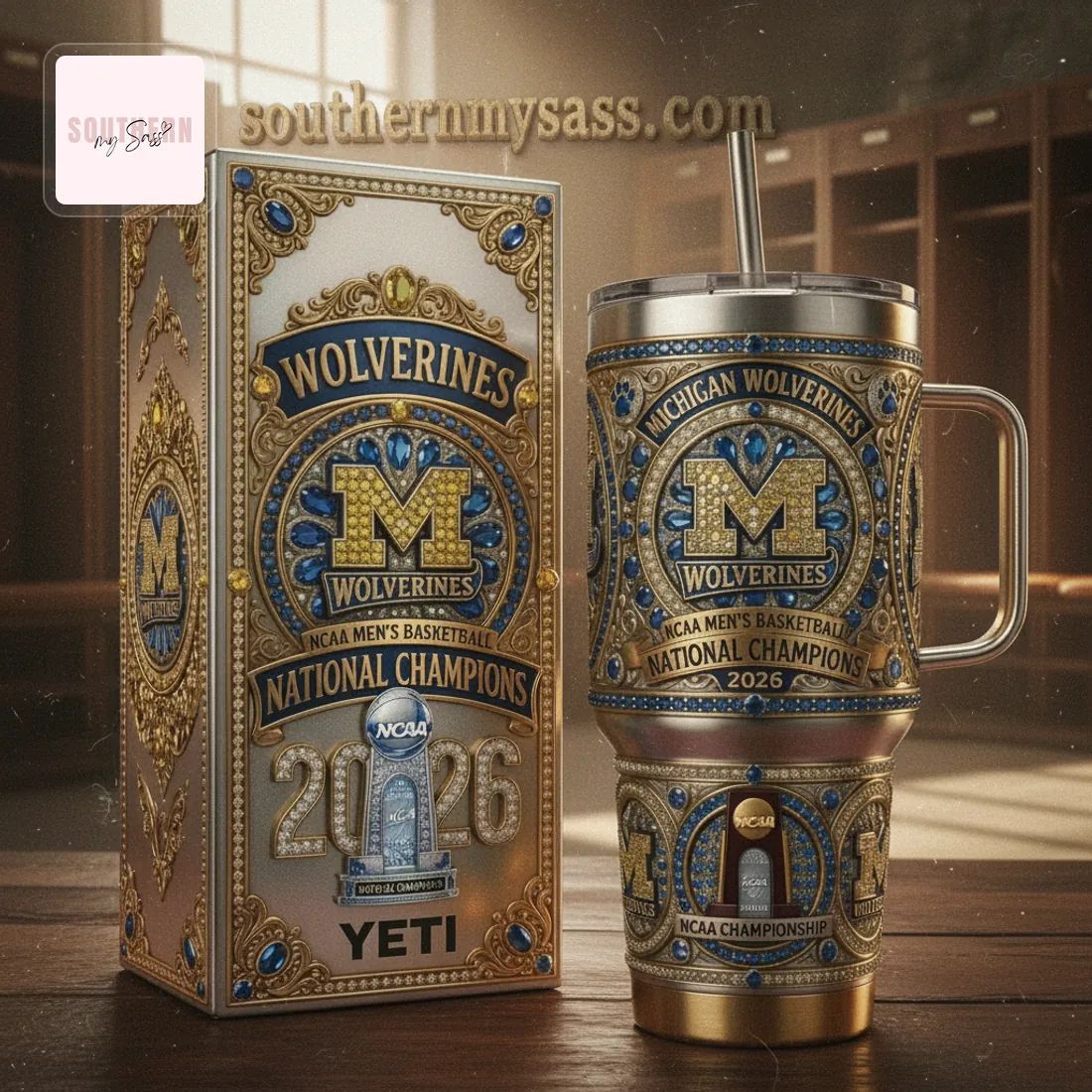 Michigan Wolverines 2026 NCAA Men’s Basketball National Champions Handled Tumbler