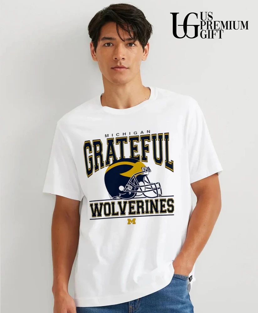 University Of Michigan Wolverines x Grateful Dead Steal Your helmet shirt