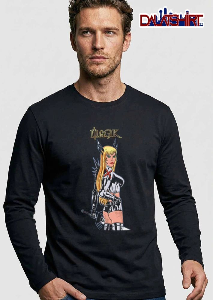 Magik X-men character holding sword shirt