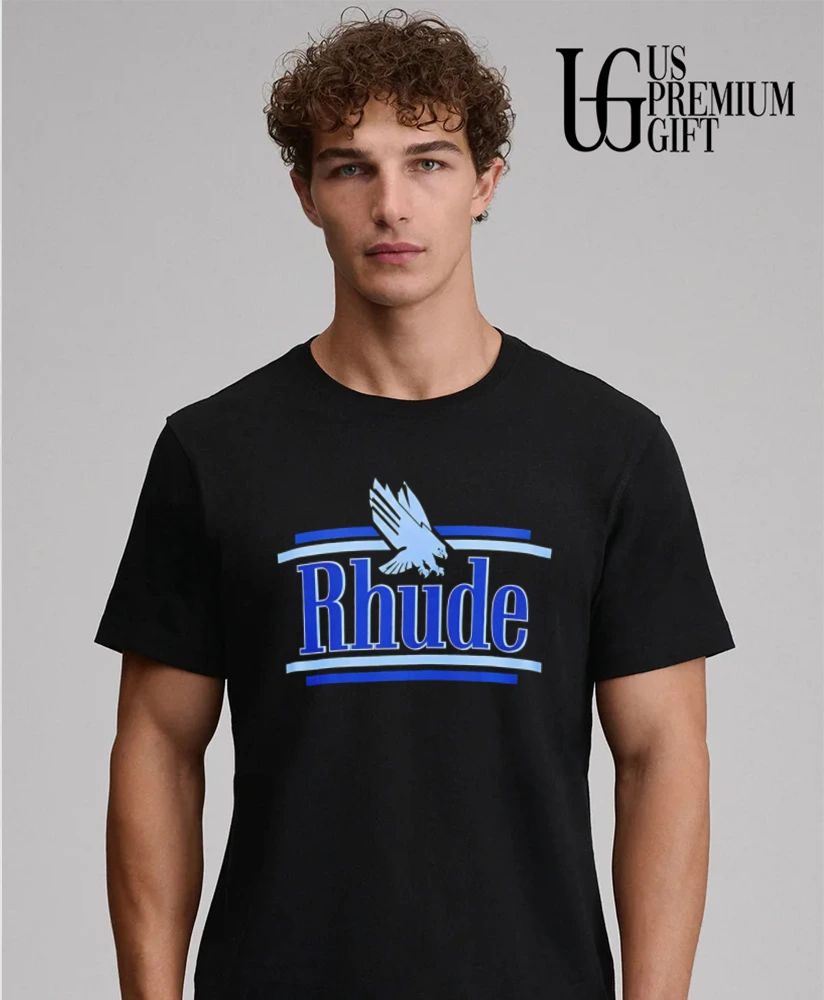 Tarik Skubal wearing Rhude Eagle logo shirt