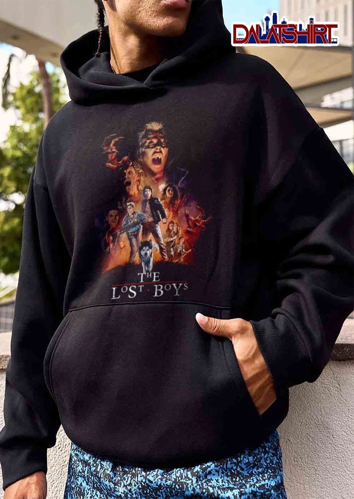 The Lost Boys vampires humans husky dog movie poster shirt