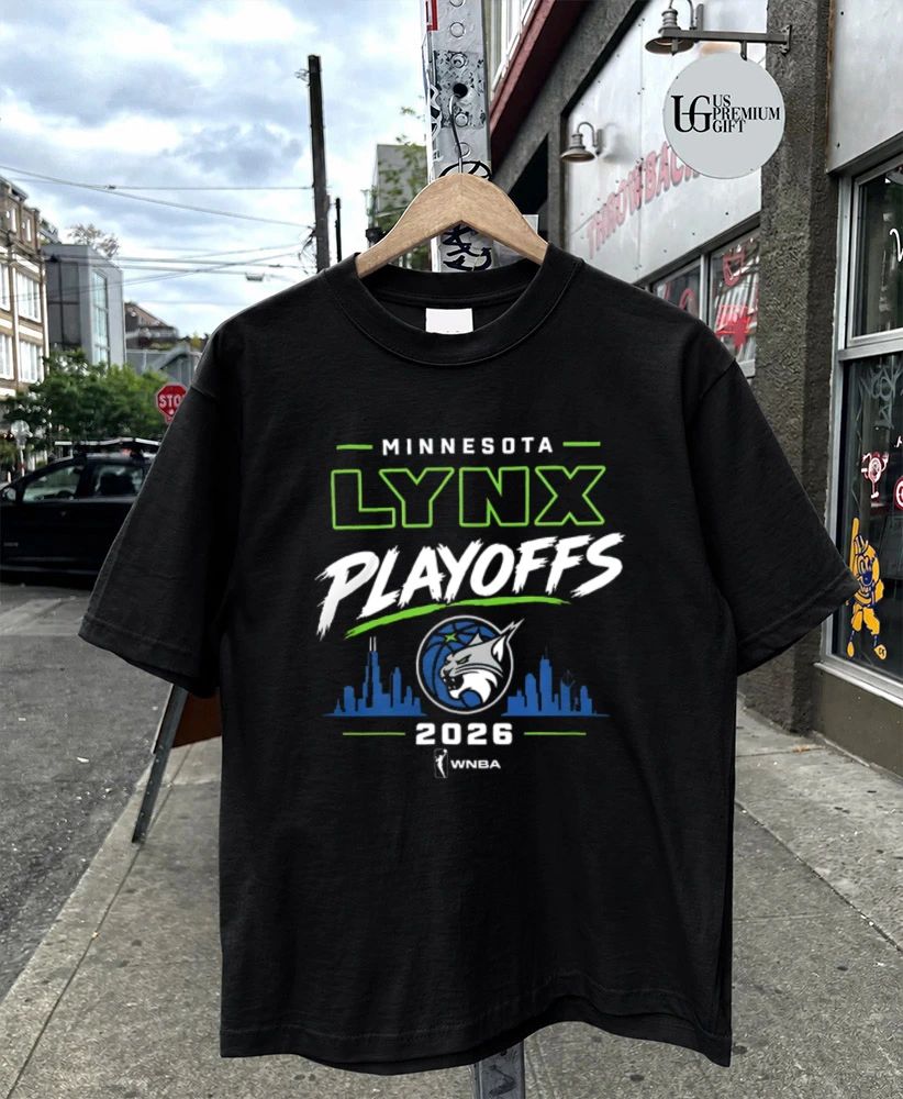 Minnesota Lynx Black 2026 WNBA Playoffs Skyline City shirt