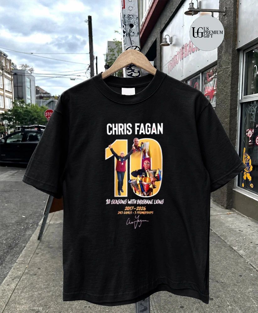 Goat Chris Fagan 10 Seasons With Brisbane Lions shirt