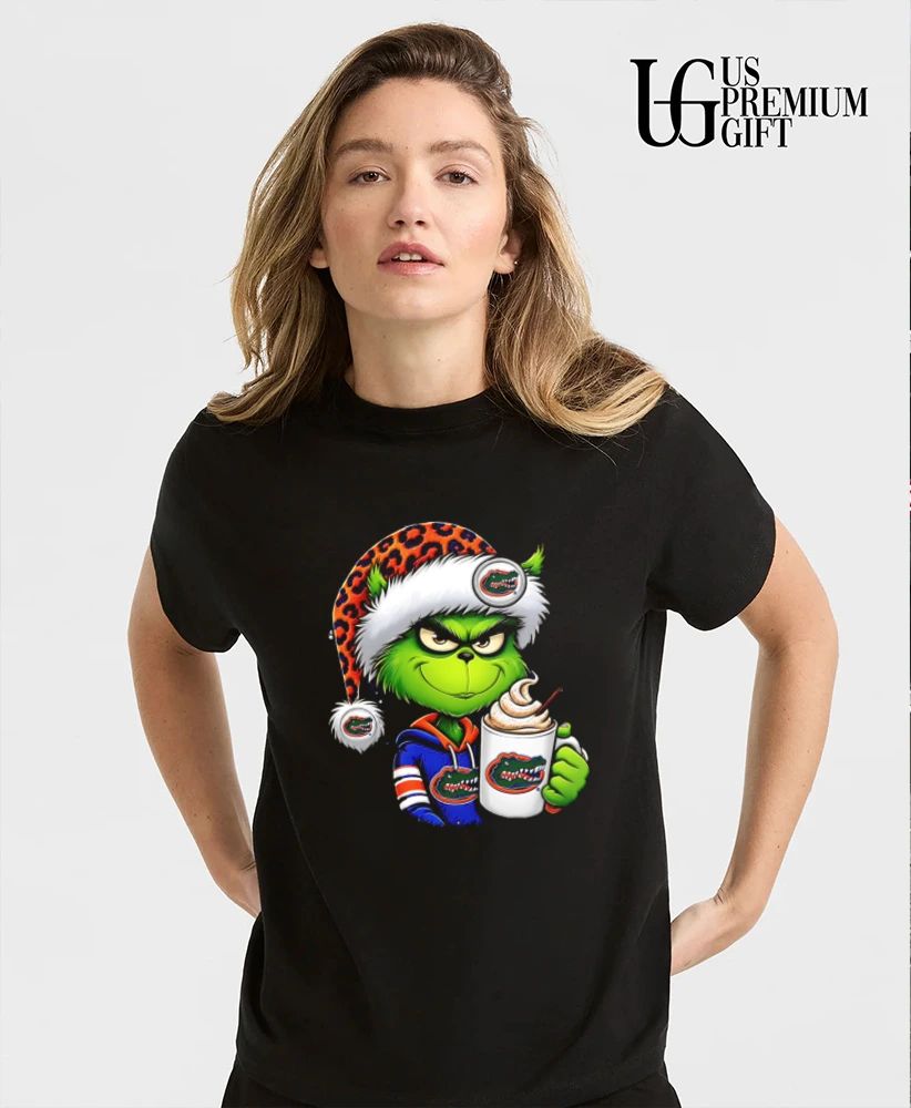 Grinch Florida Gators holding mug Christmas Holiday 2026 shirt