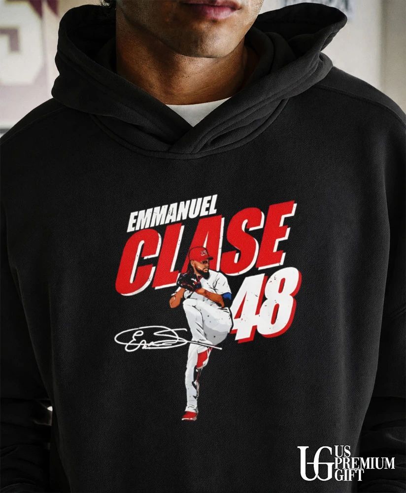 Emmanuel Clase No 48 Cleveland Guardians baseball signature shirt