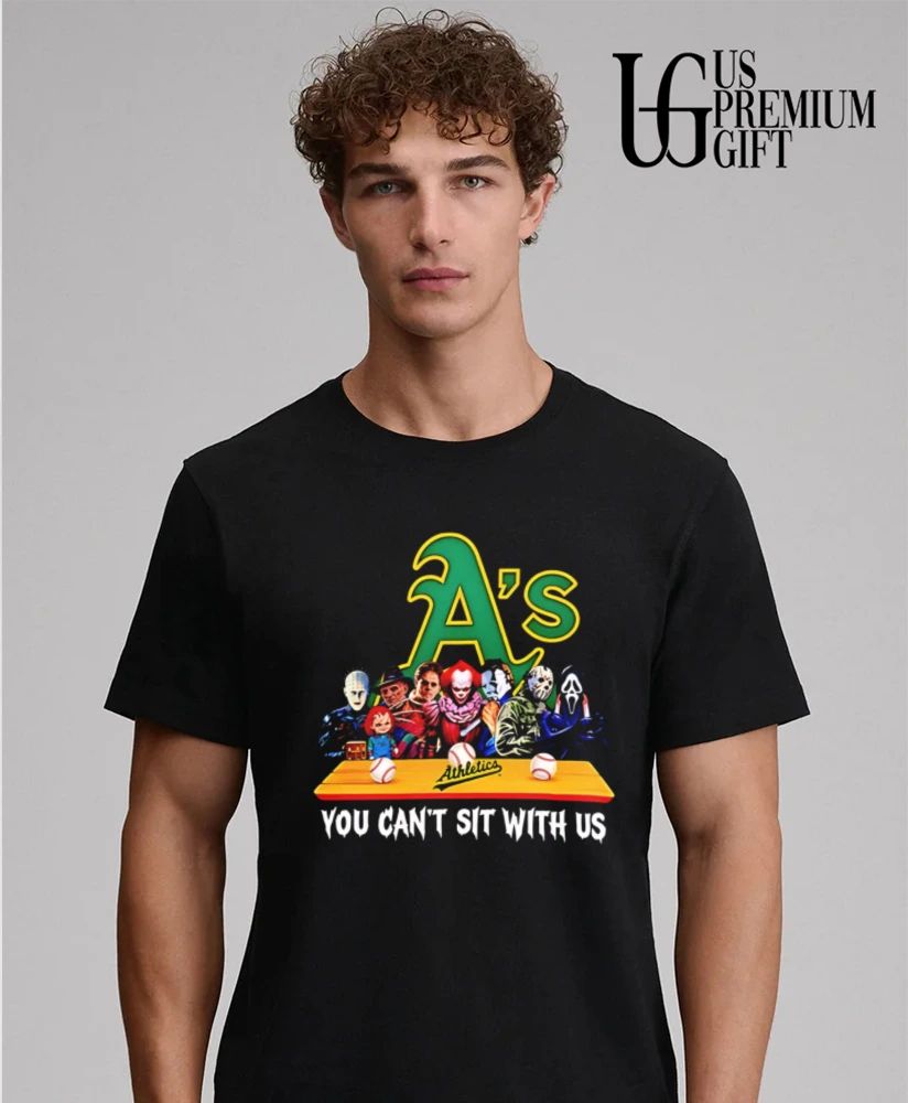 Oakland Athletics horror movie characters you can’t sit with us Halloween shirt